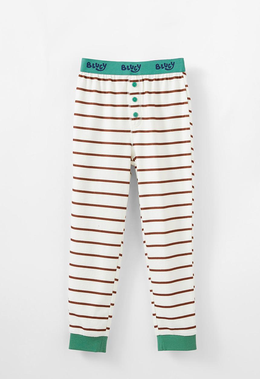 Cotton On - Chuck long sleeve pyjama set licensed - lcn blu dark vanilla/chestnut stripe lucky
