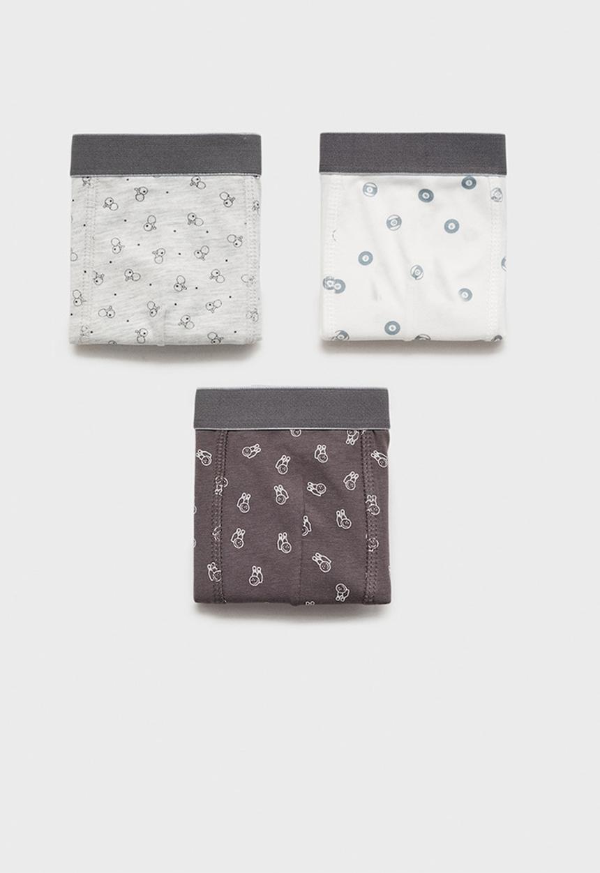 MANGO - Briefs weekend - grey & white 