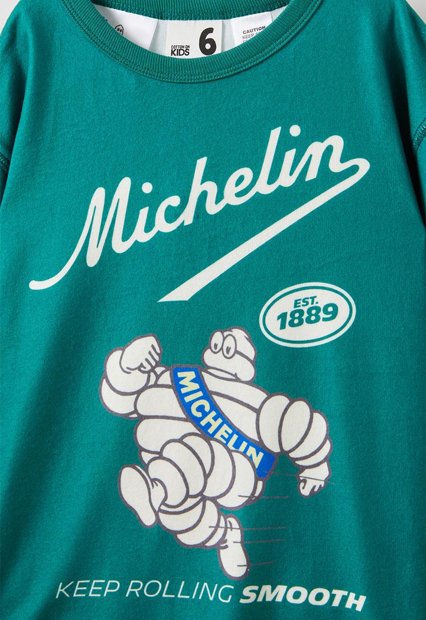 Cotton On - Chuck long sleeve pyjama set licensed - lcn mic varsity green/michelin