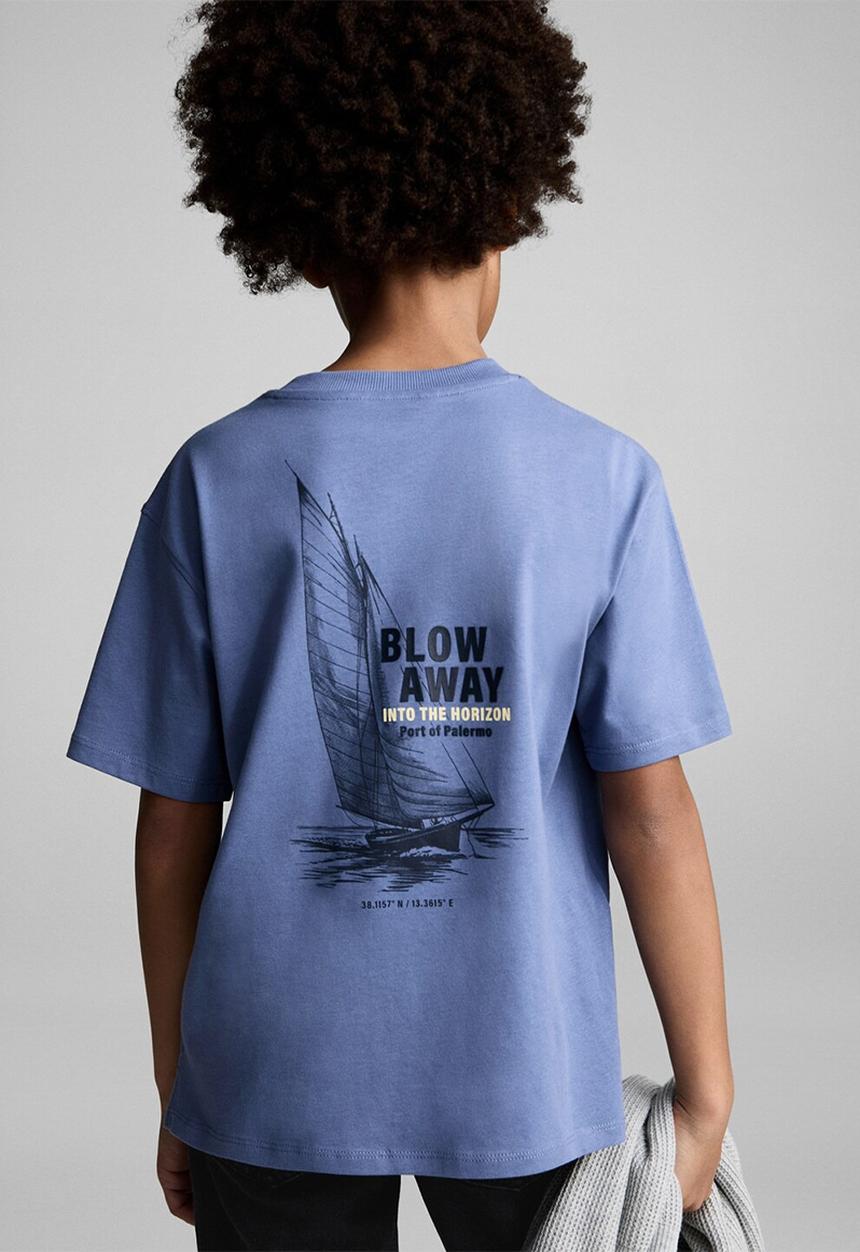 MANGO - T-shirt palermo - medium blue
