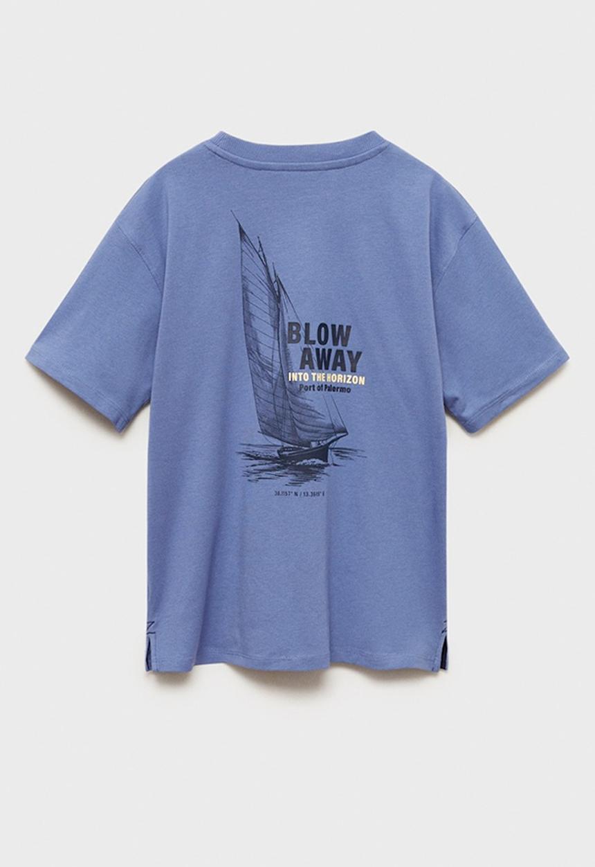 MANGO - T-shirt palermo - medium blue