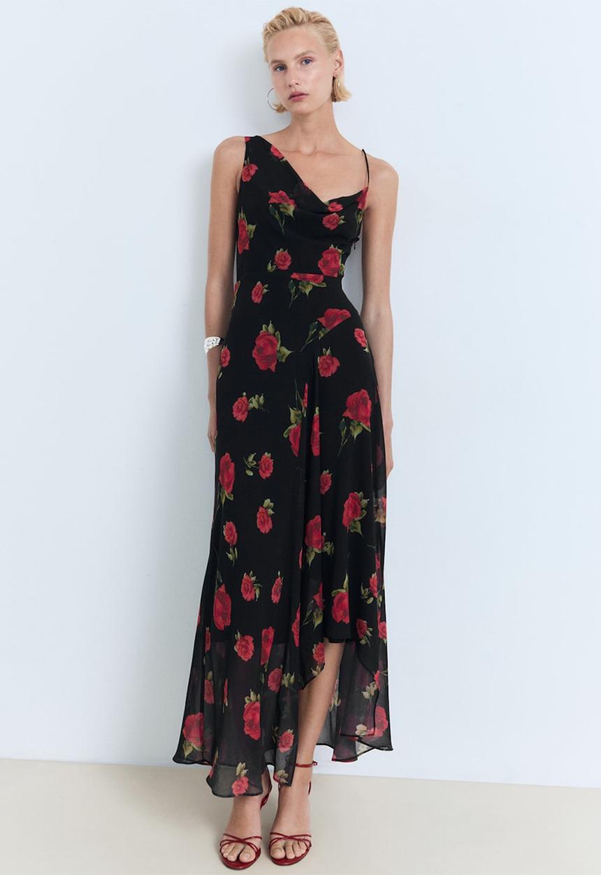 MANGO - Dress Rosa - Black