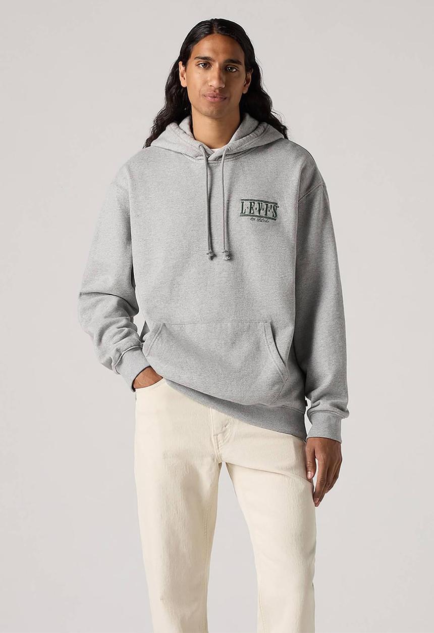 Levi’s® - Relaxed graphic po serif logo midtone he - grey