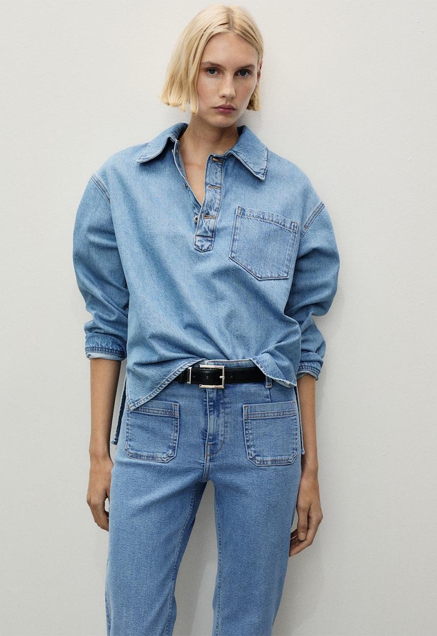 MANGO - Jeans Alex - Open Blue
