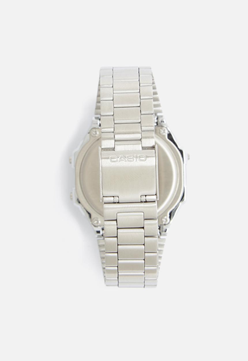 Casio - Chrome alarm watch chrono - silver