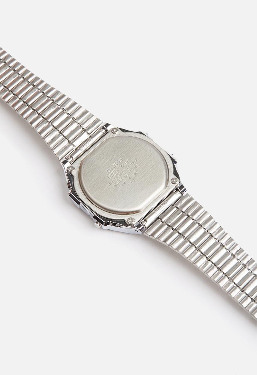 Casio - Chrome alarm watch chrono - silver