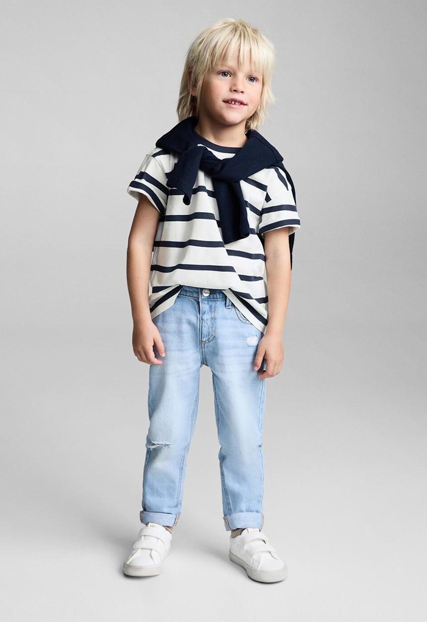 MANGO - T-shirt tripb - natural