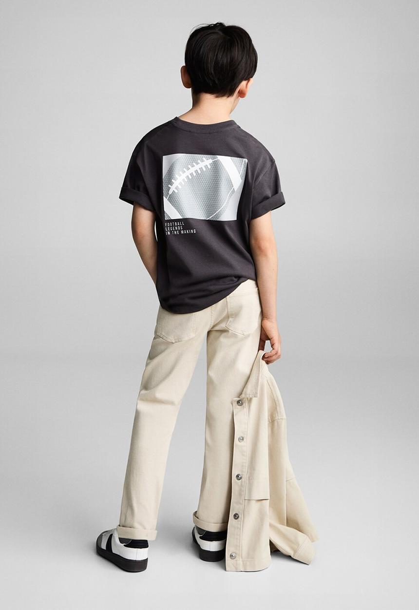 MANGO - T-shirt rugby - charcoal