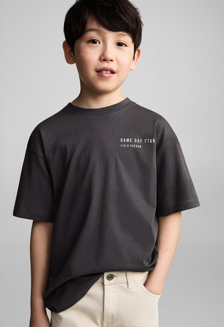 MANGO - T-shirt rugby - charcoal
