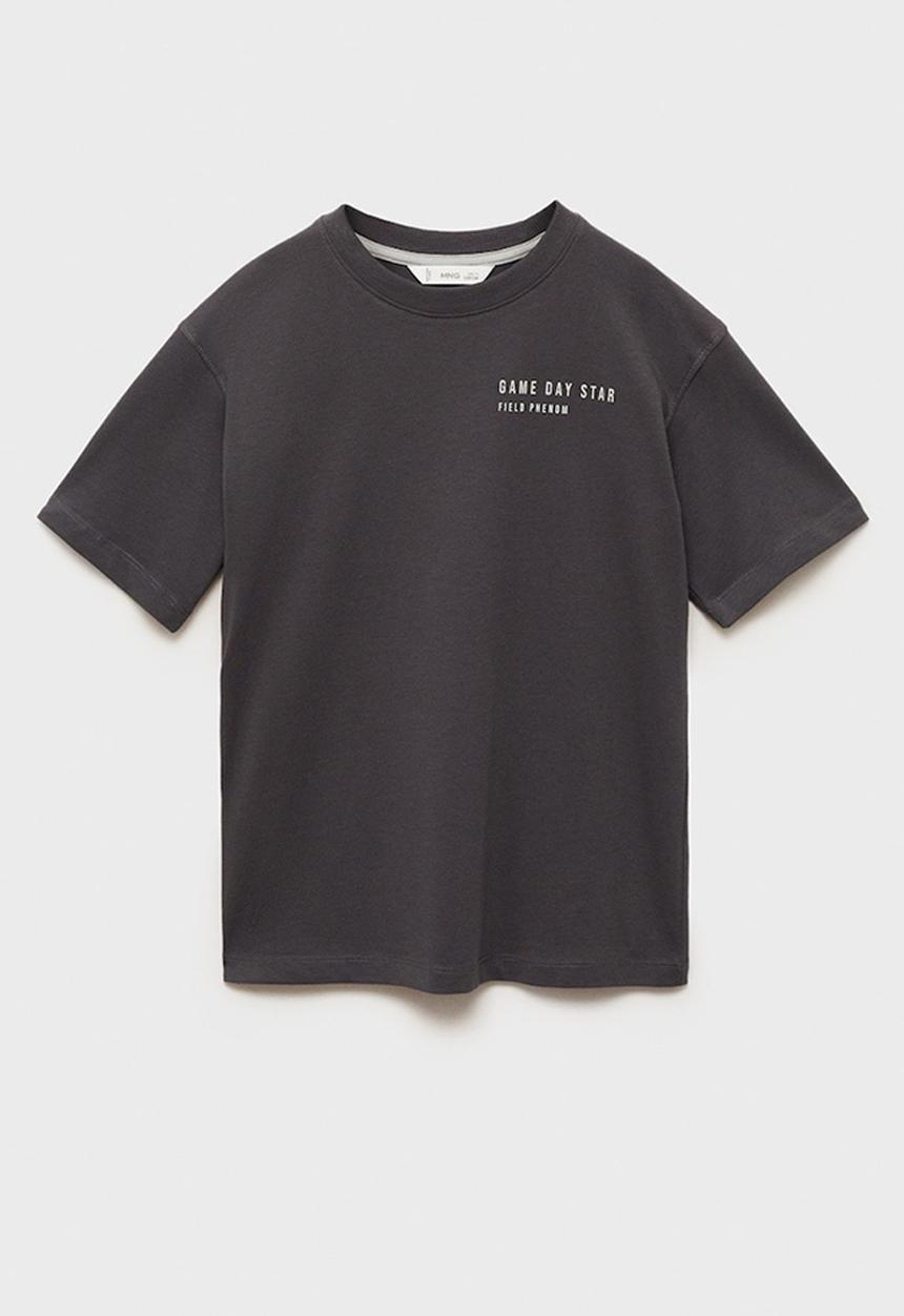 MANGO - T-shirt rugby - charcoal