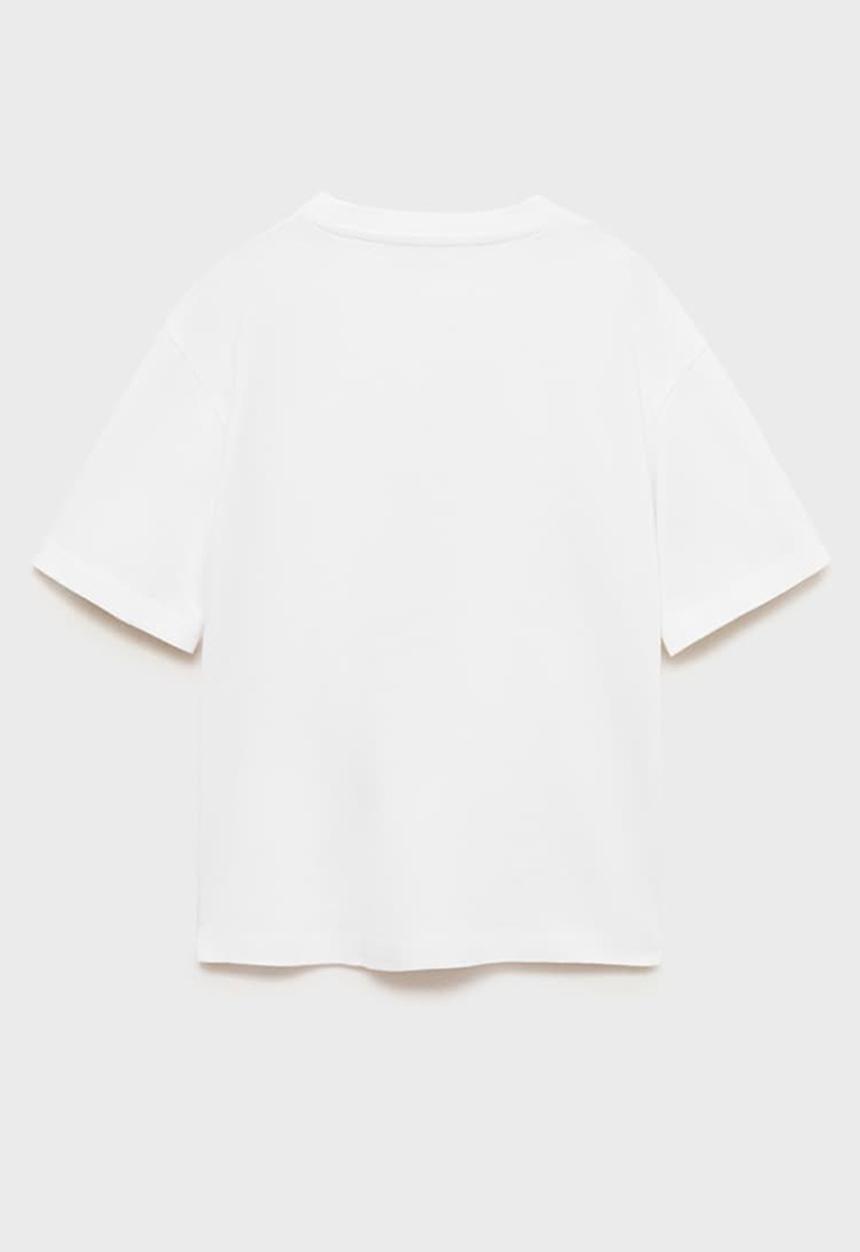 MANGO - T-shirt esen1 - natural
