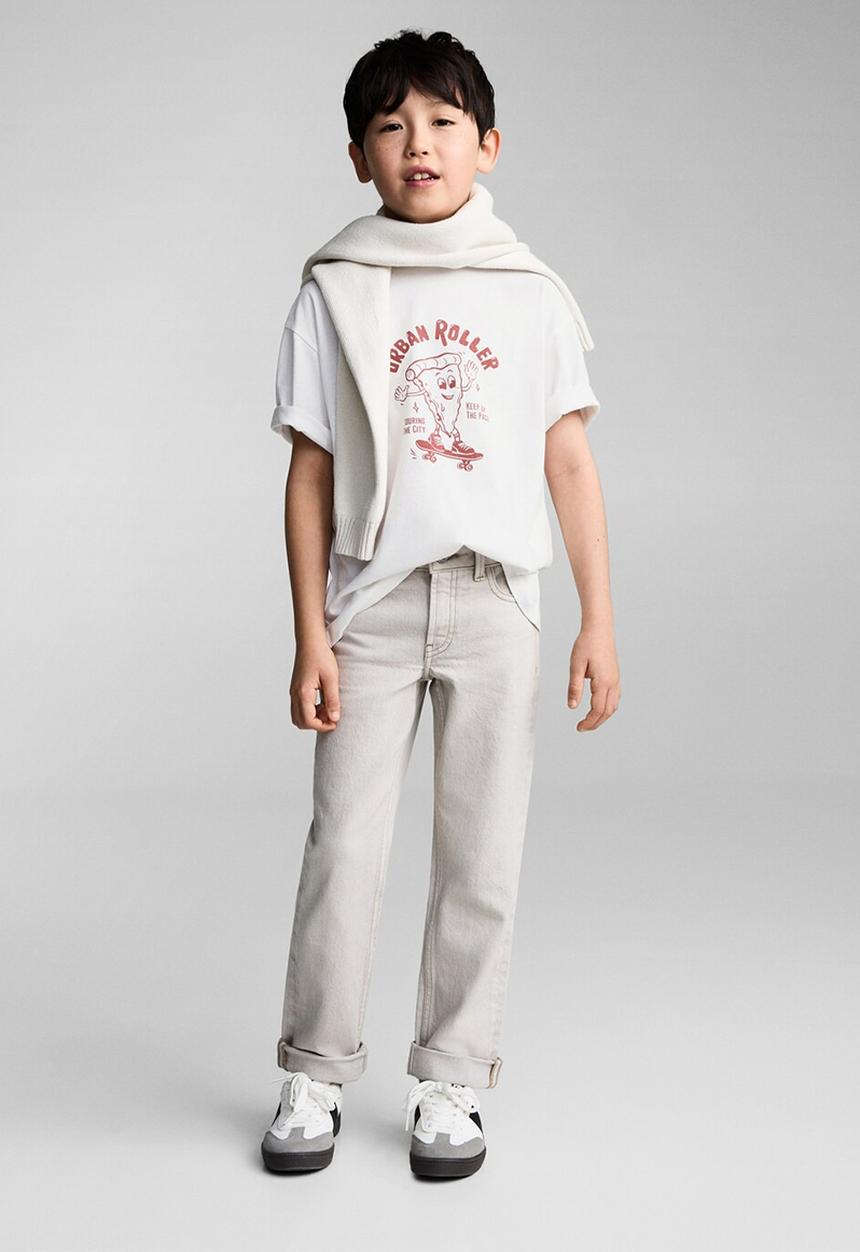 MANGO - T-shirt esen1 - natural
