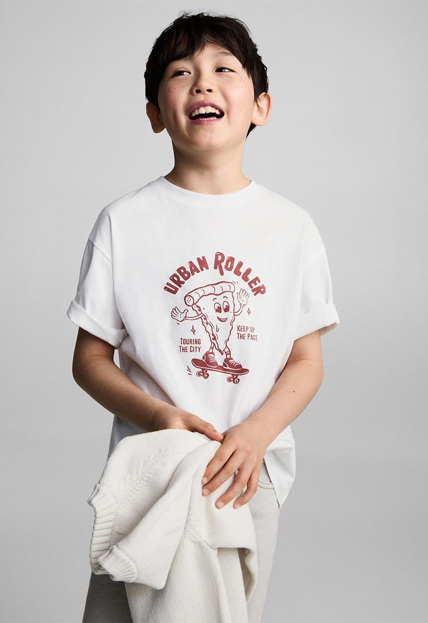 MANGO - T-shirt esen1 - natural