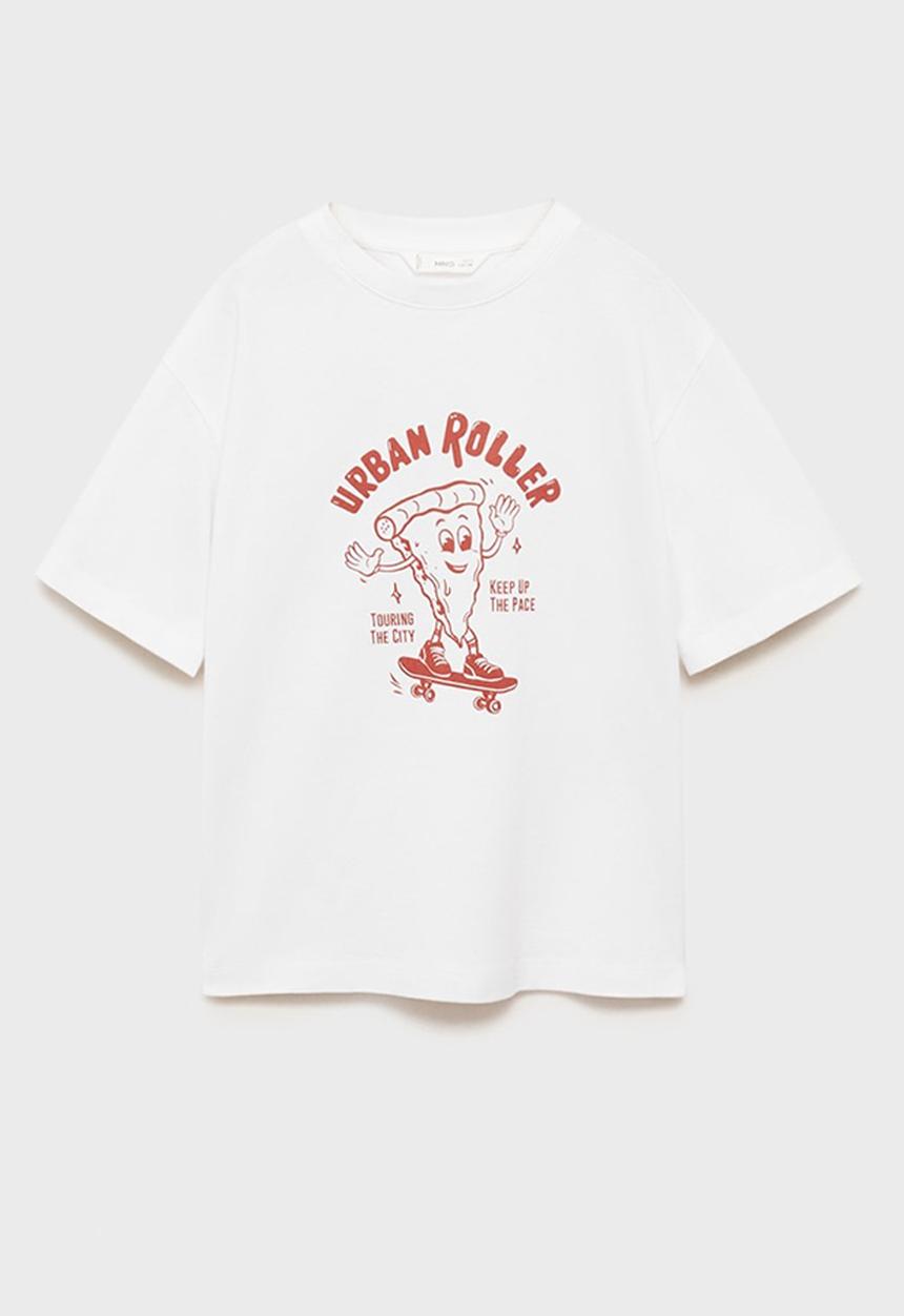 MANGO - T-shirt esen1 - natural