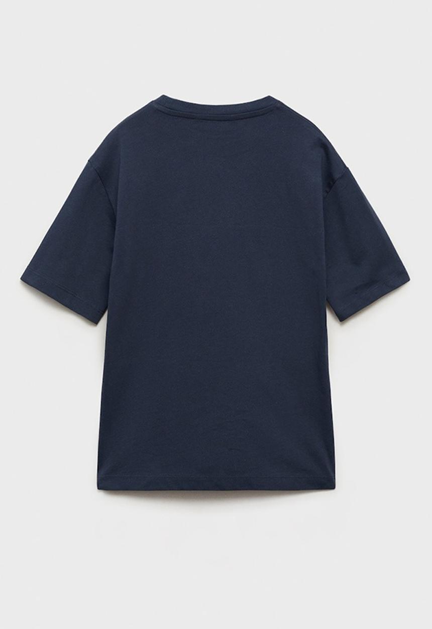 MANGO - T-shirt esen1 - navy
