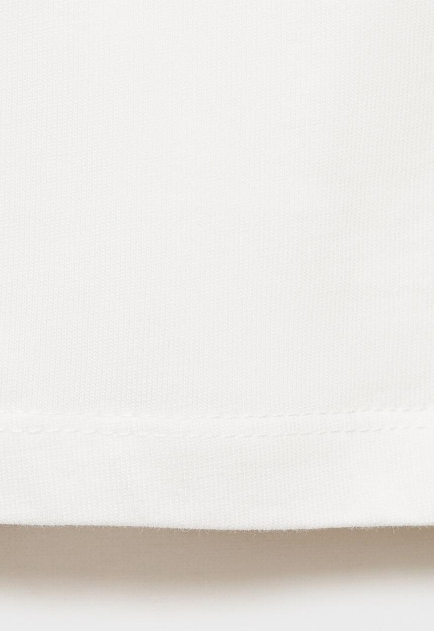 MANGO - T-shirt volanti - natural