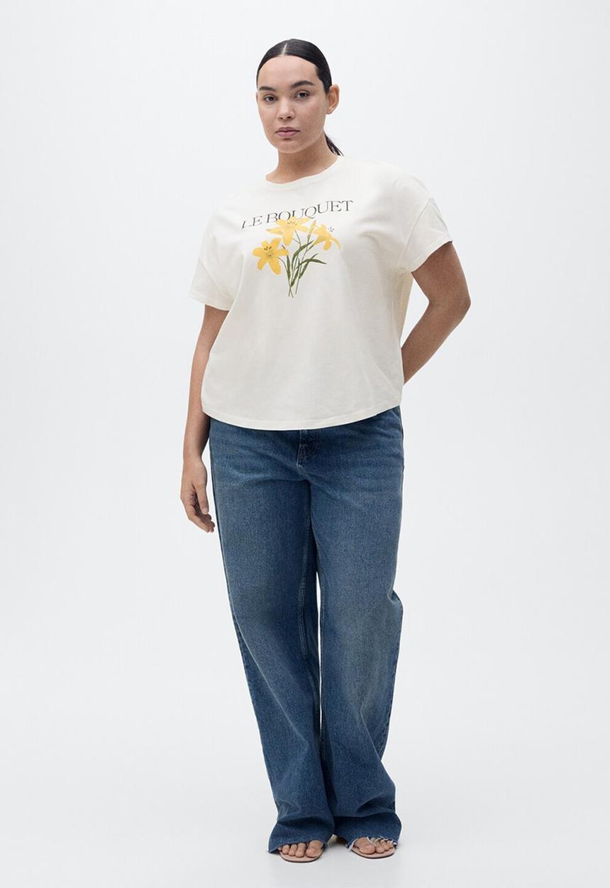 MANGO - T-Shirt Ilustra - Natural