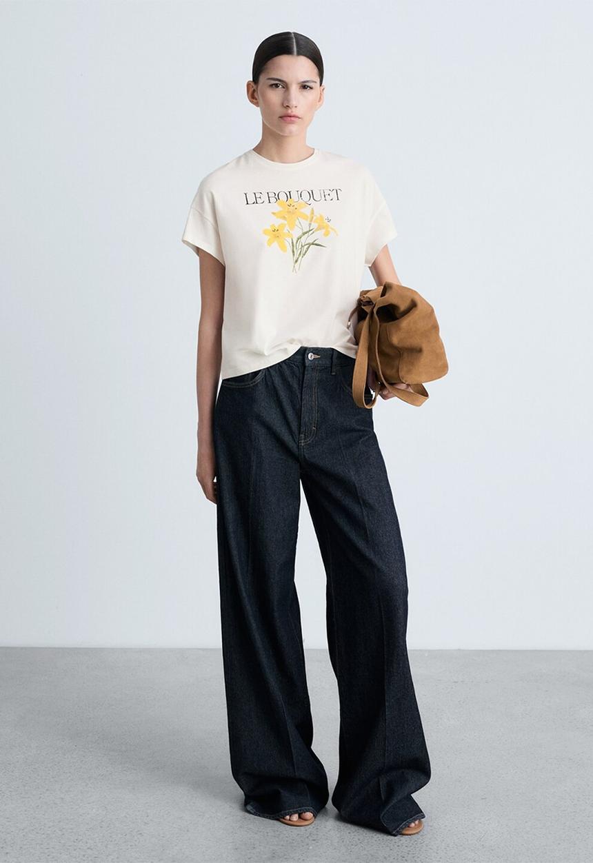 MANGO - T-Shirt Ilustra - Natural