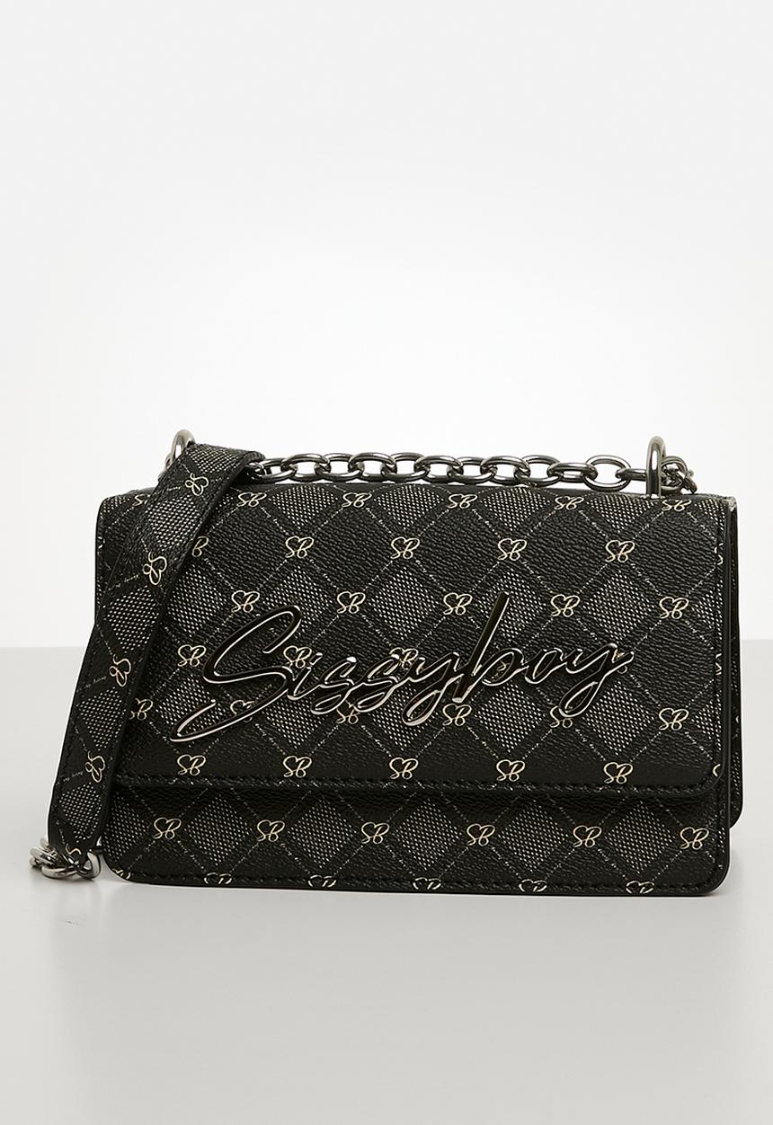 SISSY BOY - All over print 2 crossbody bag - black base