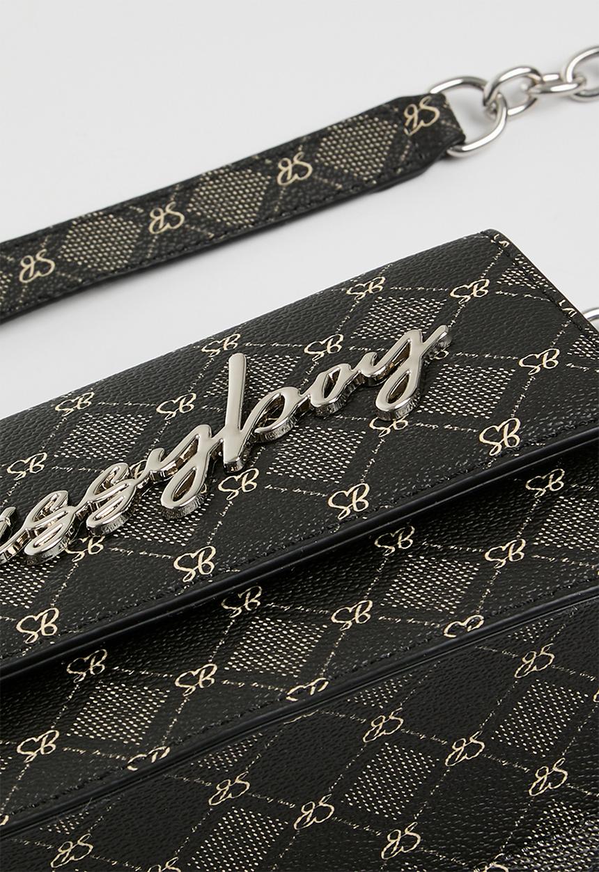 SISSY BOY - All over print 2 crossbody bag - black base