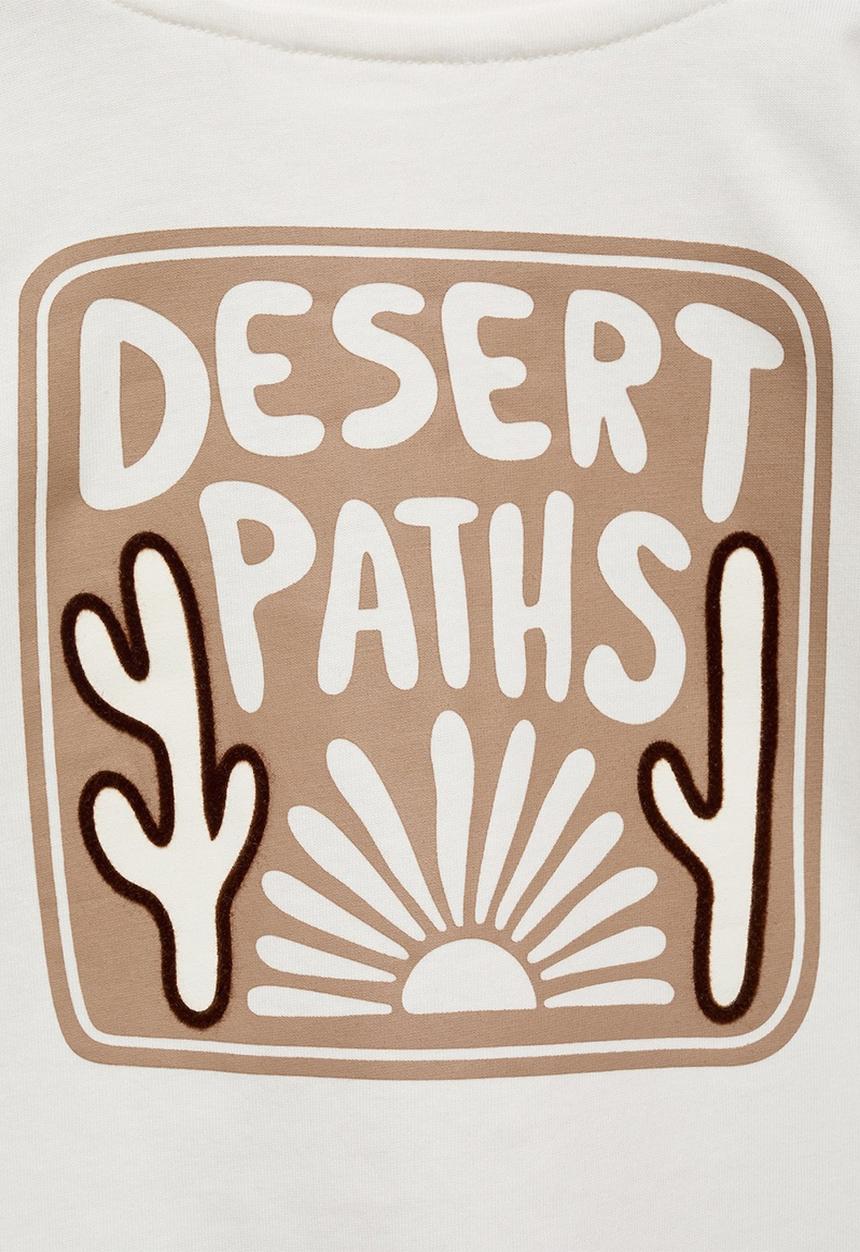 MANGO - T-shirt paths - natural