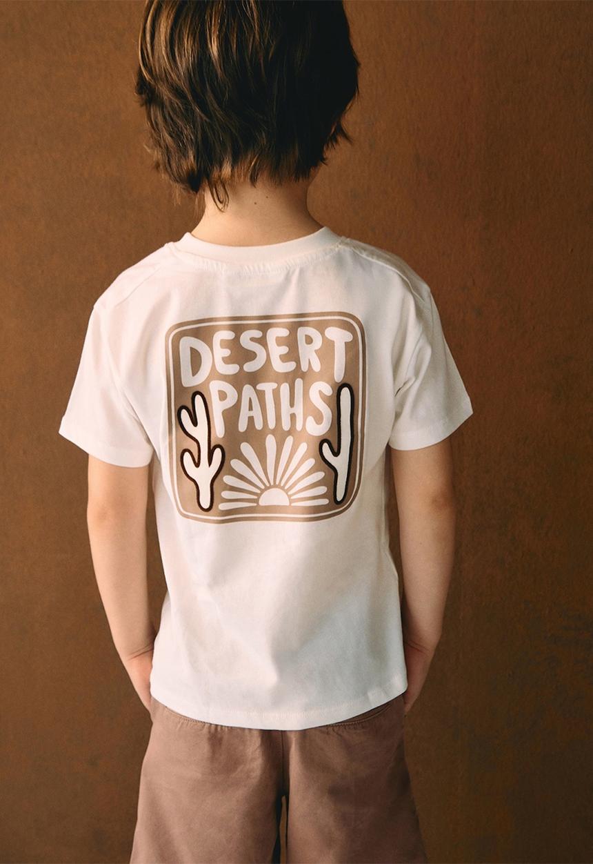 MANGO - T-shirt paths - natural