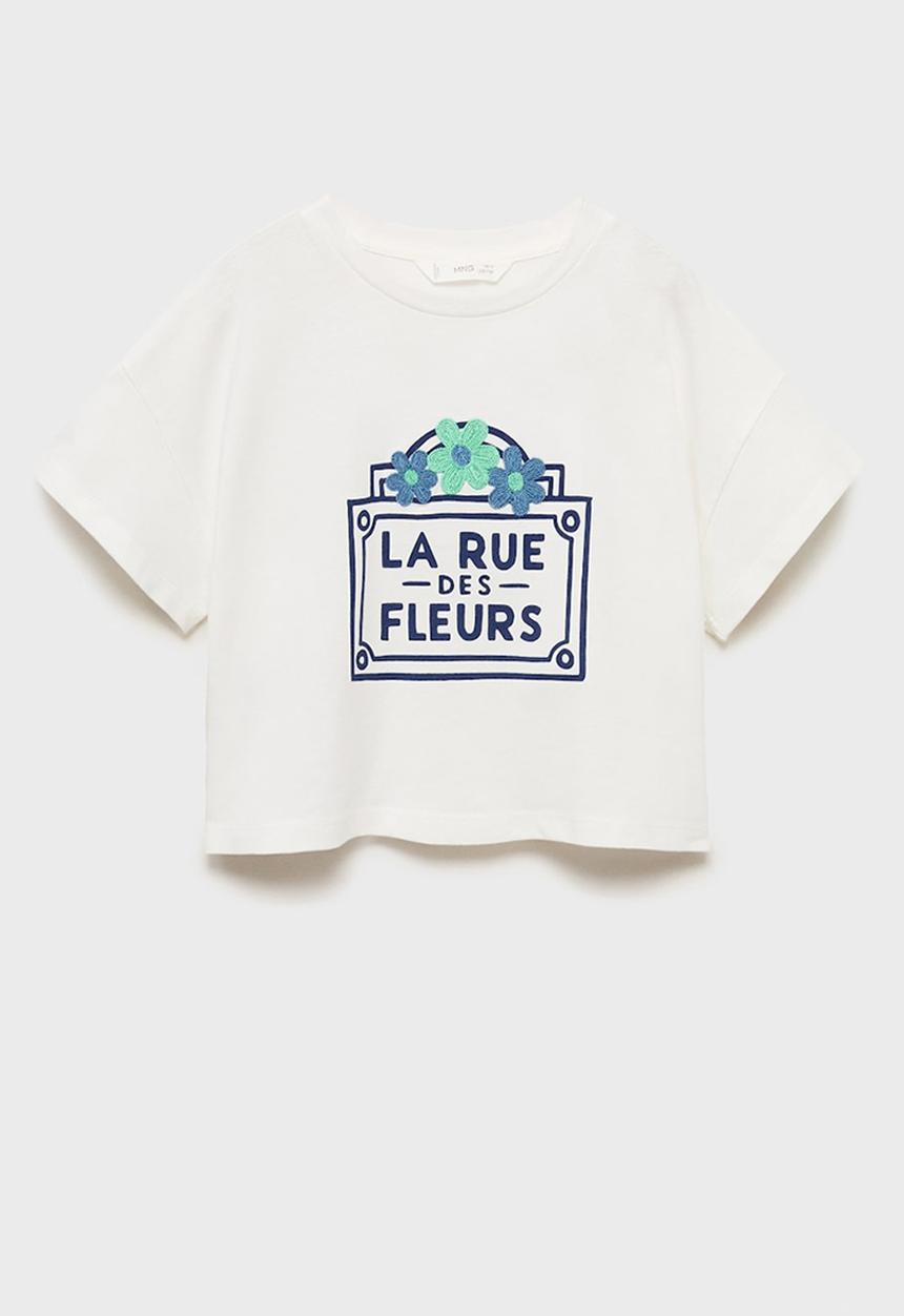 MANGO - T-shirt rue - natural