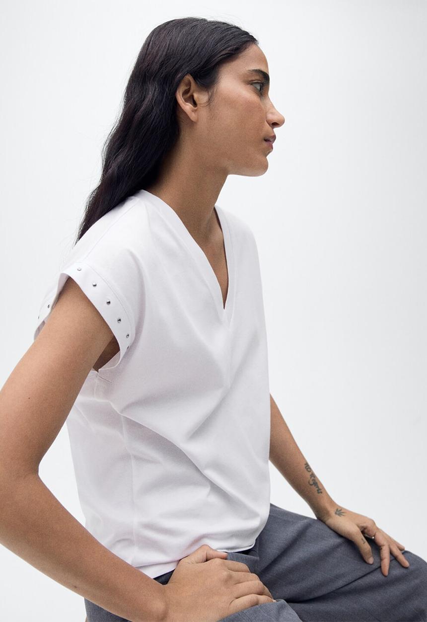 MANGO - T-Shirt Luna - White