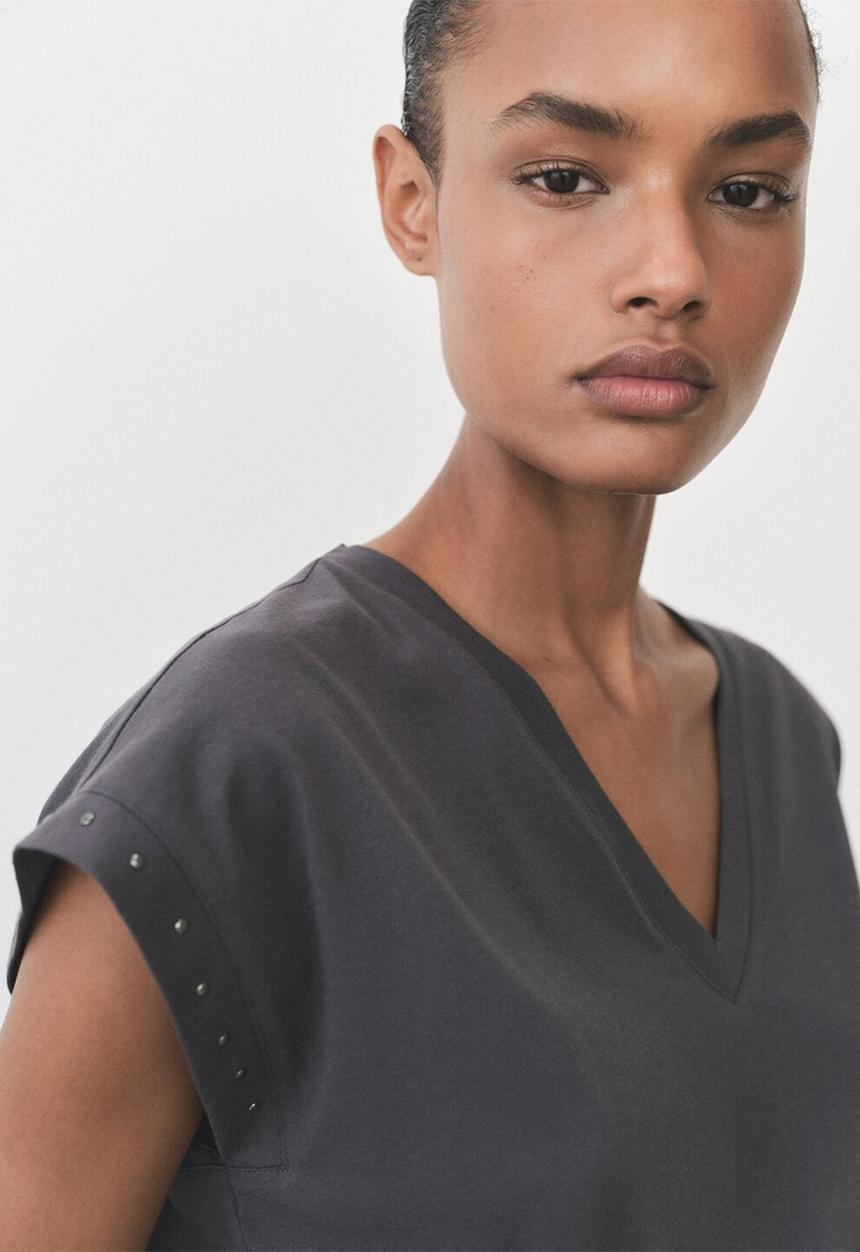 MANGO - T-Shirt Luna - Charcoal