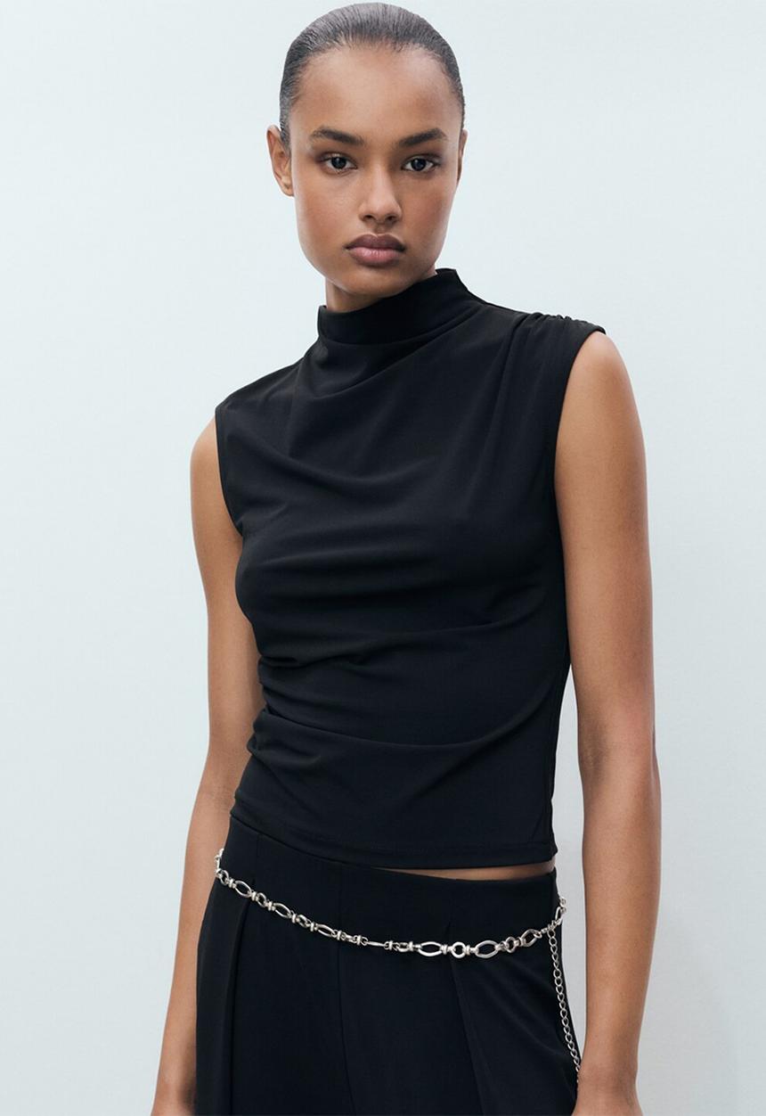 MANGO - Top Leo - Black