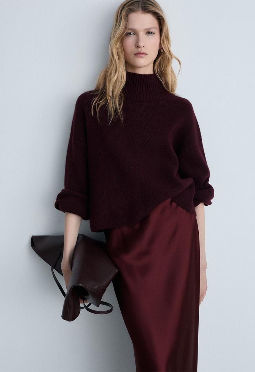 MANGO - Skirt Mia2 - Dark Red