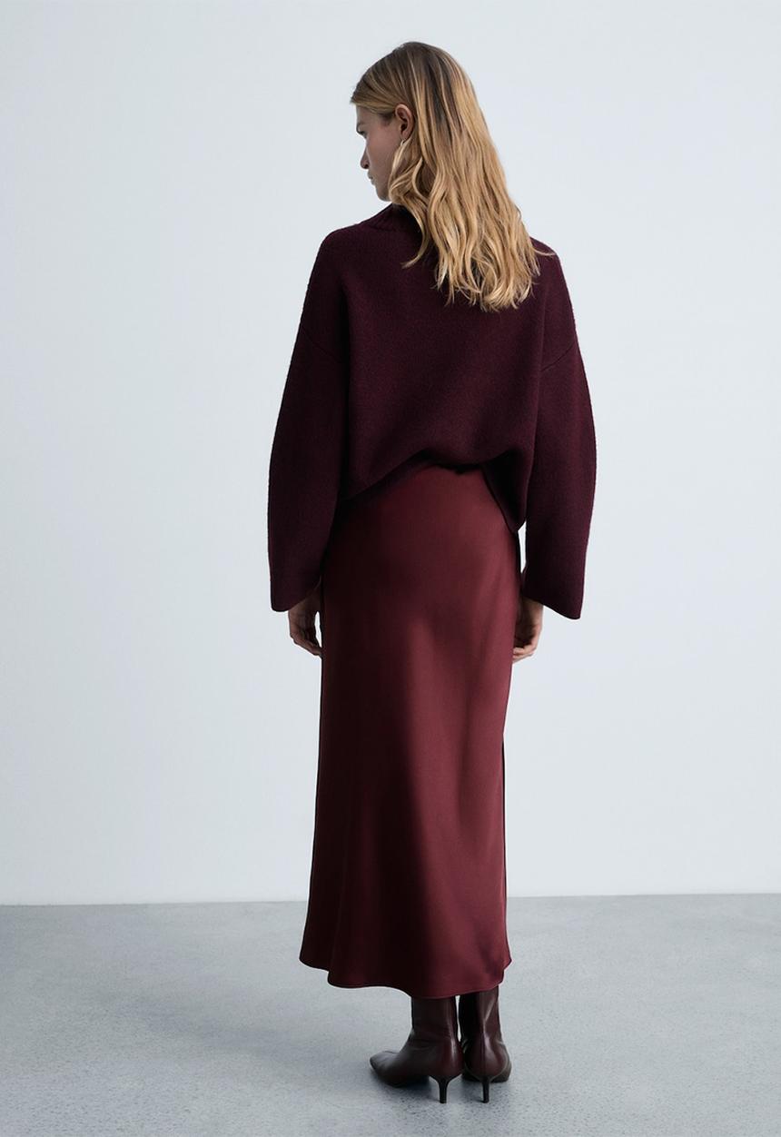 MANGO - Skirt Mia2 - Dark Red