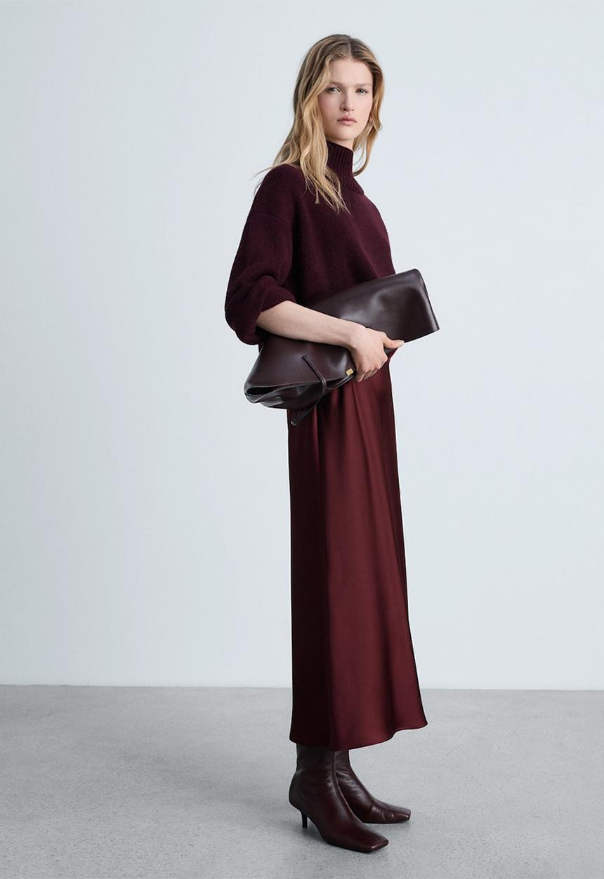 MANGO - Skirt Mia2 - Dark Red