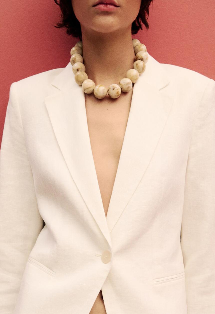 MANGO - Blazer Boreli - Natural