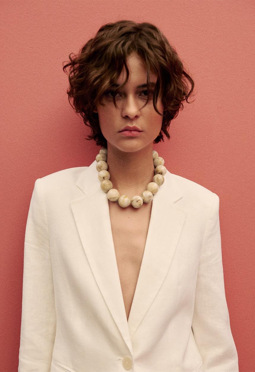 MANGO - Blazer Boreli - Natural