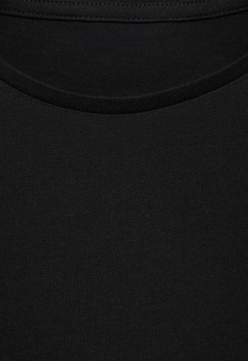 MANGO - T-shirt soft - black