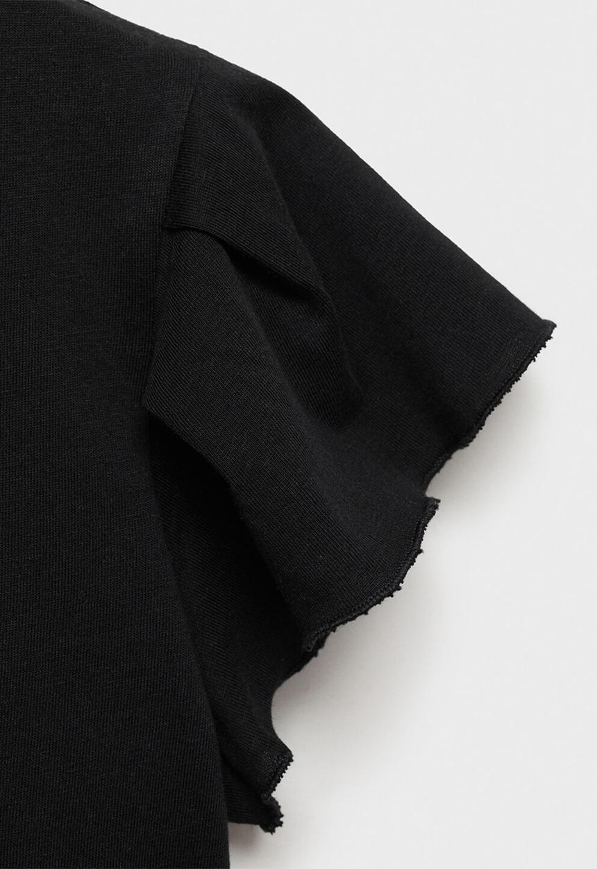 MANGO - T-shirt soft - black