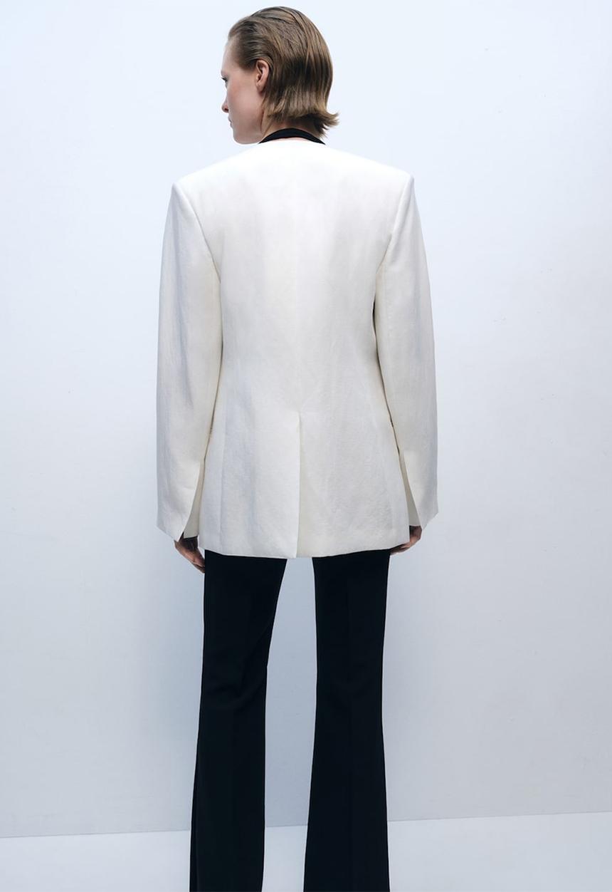 MANGO - Blazer Wasabi - White