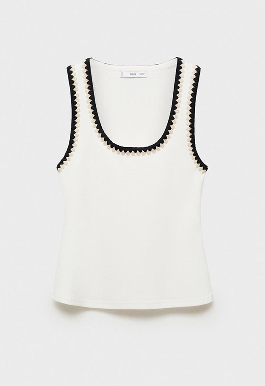 MANGO - Top Lota - White