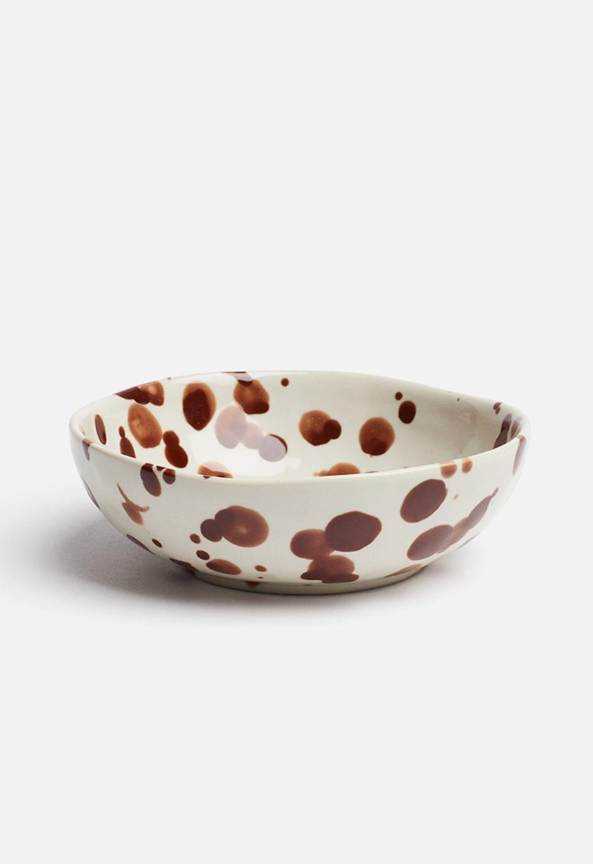H&M - Small stoneware bowl - white speckled