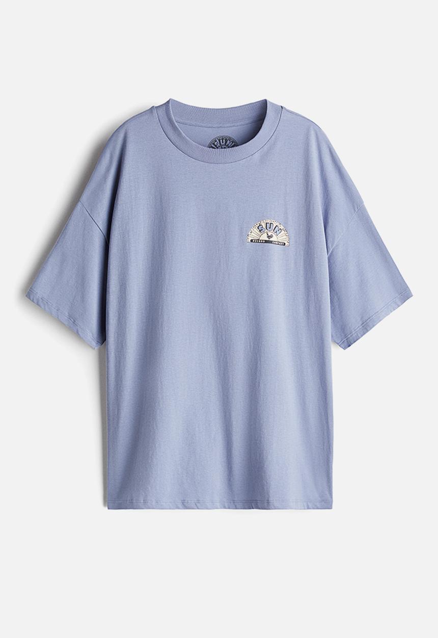 H&M - Oversized printed t-shirt - light blue elvis presley