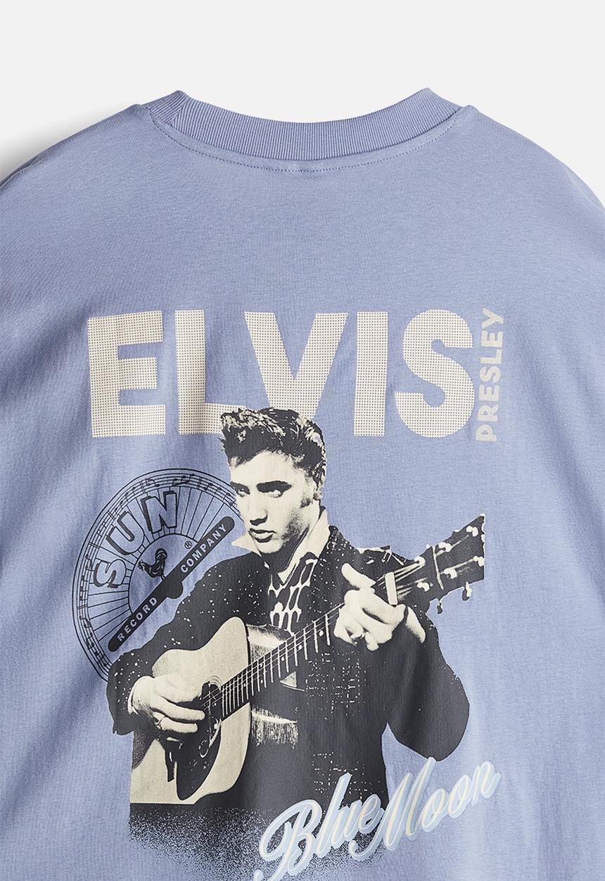 H&M - Oversized printed t-shirt - light blue elvis presley