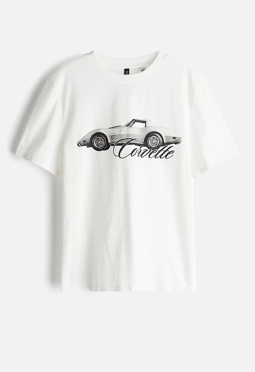 H&M - Printed t-shirt - white general motors