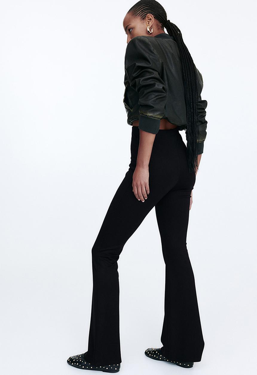 H&M - Flared leggings - black