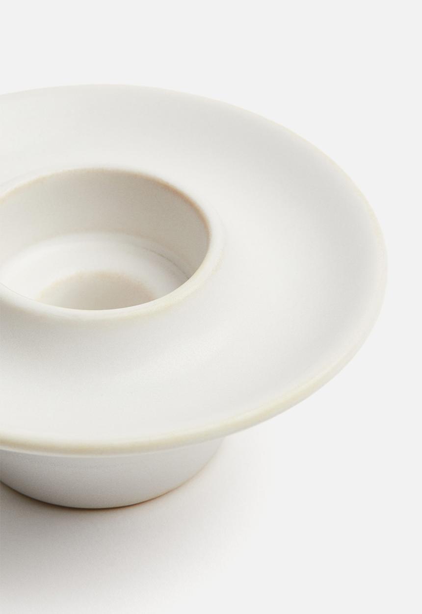 H&M - Stoneware tealight holder - white