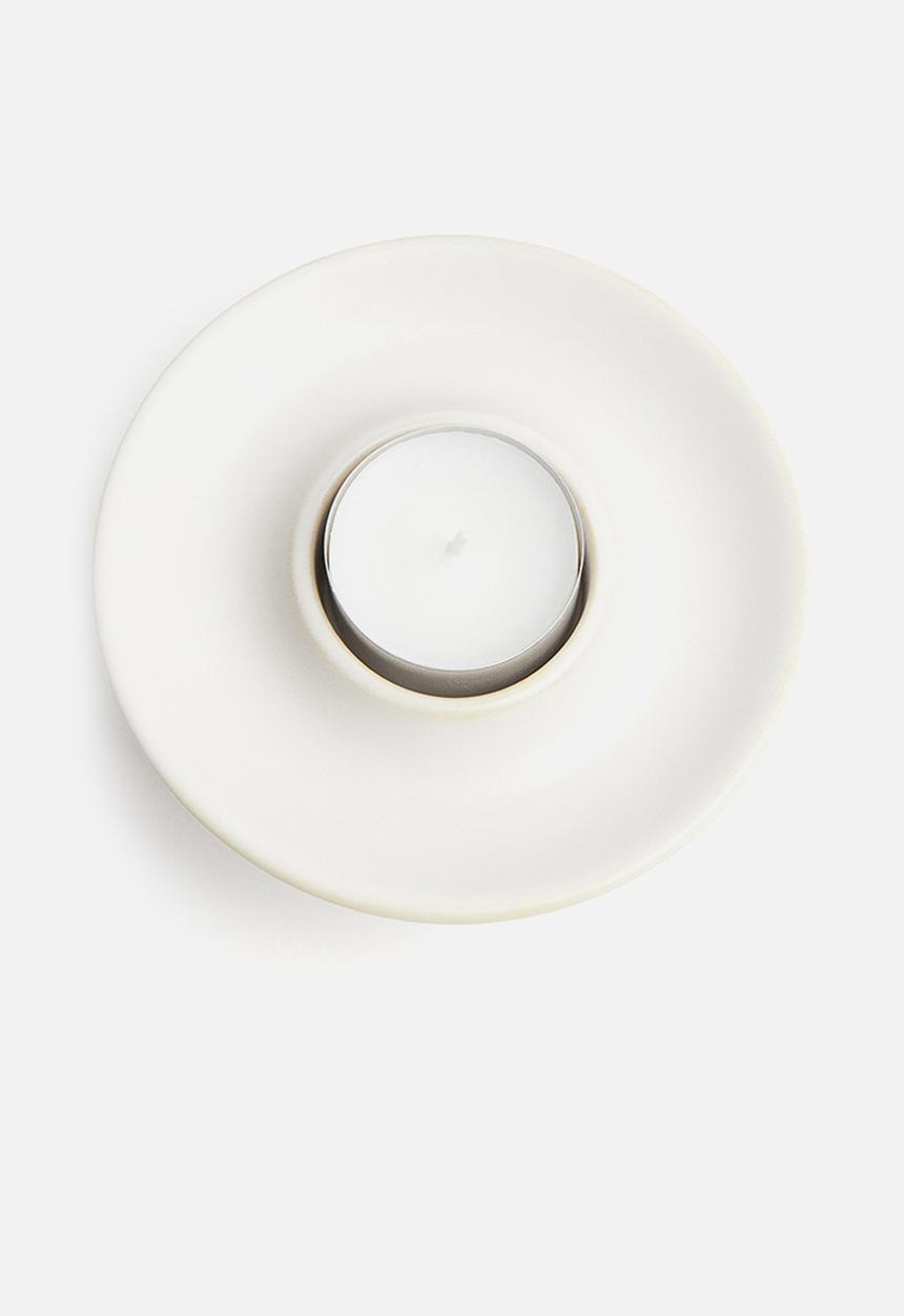 H&M - Stoneware tealight holder - white