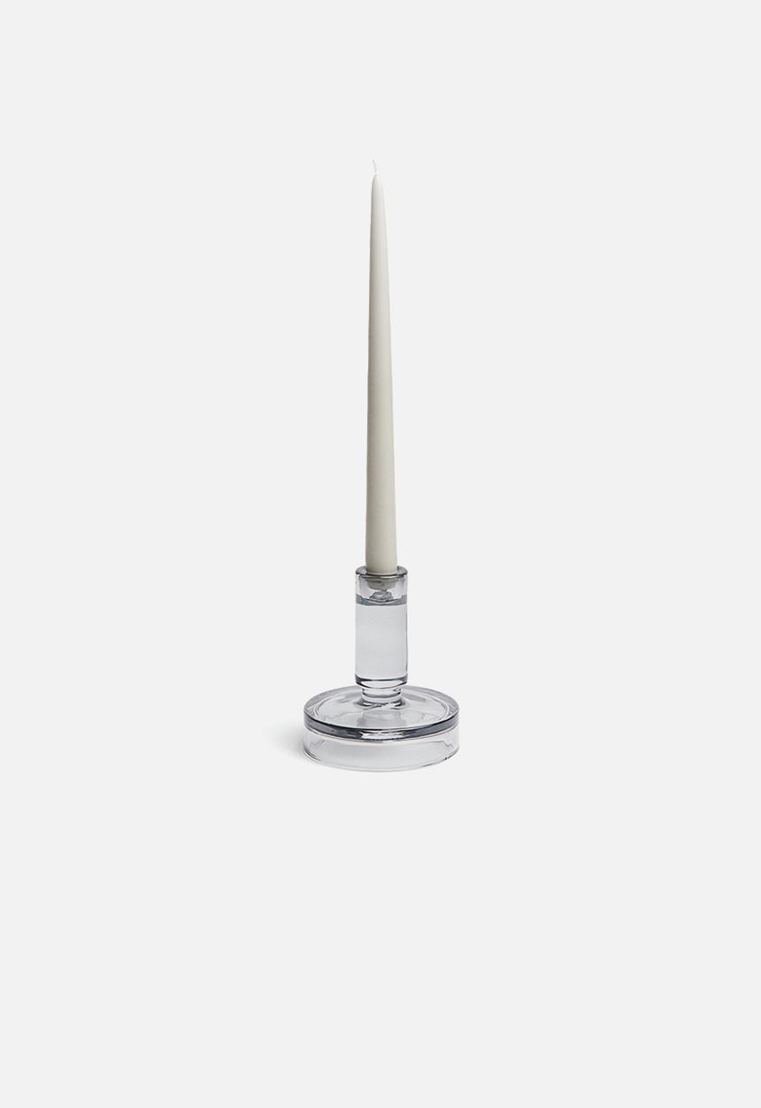 H&M - Glass candlestick - grey