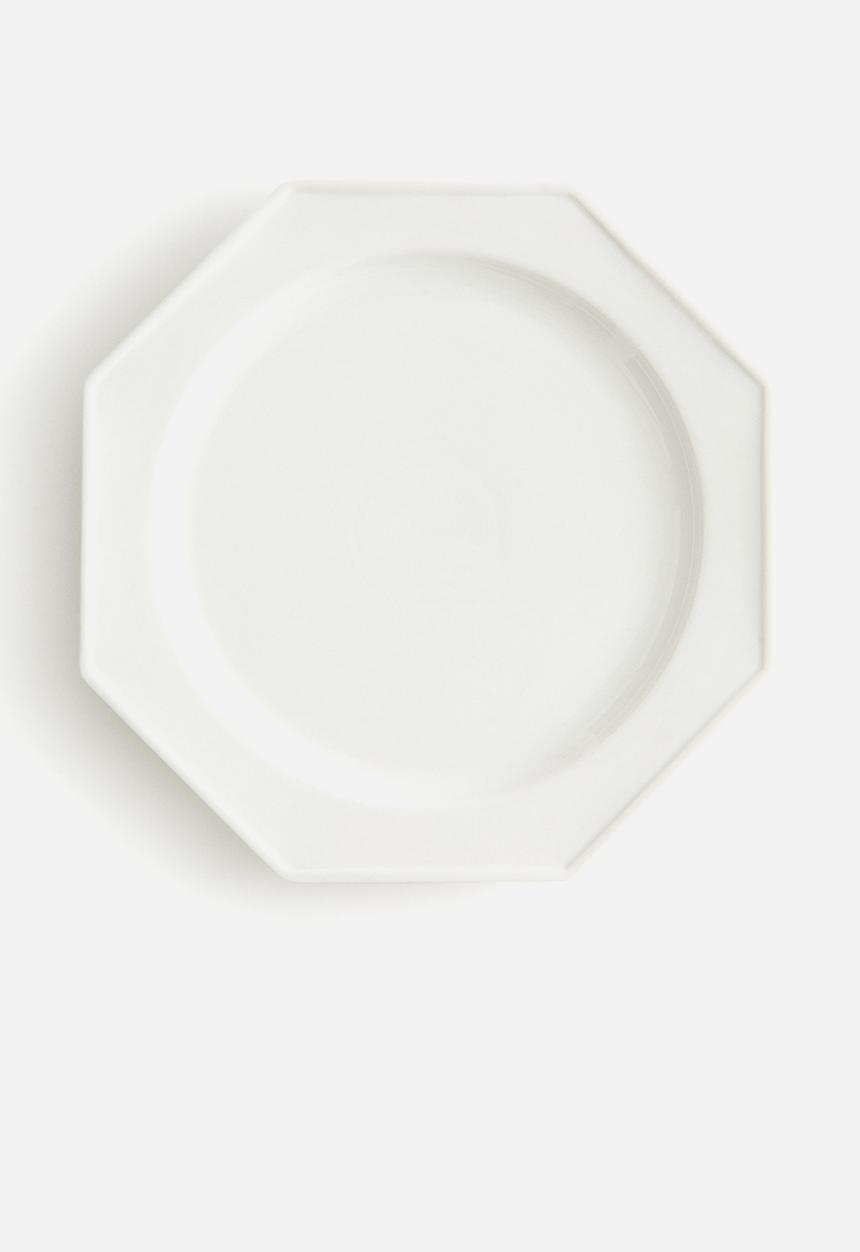 H&M - Porcelain dinner plate - white
