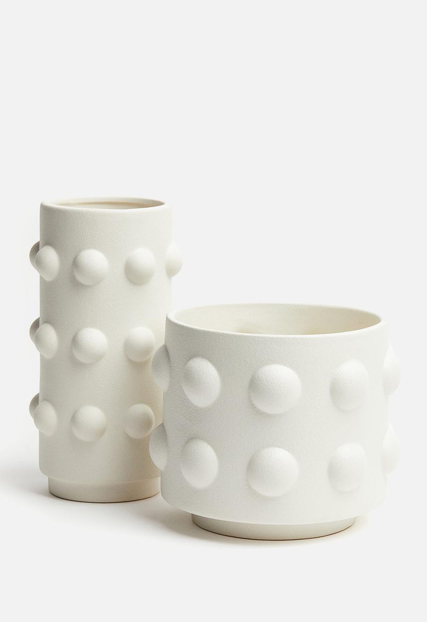 H&M - Stoneware vase - white
