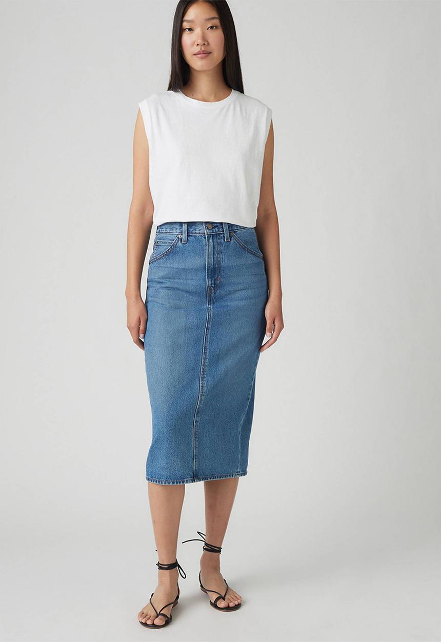 Levi’s® - Hr Back Slit Skirt Meadow Games Clean He